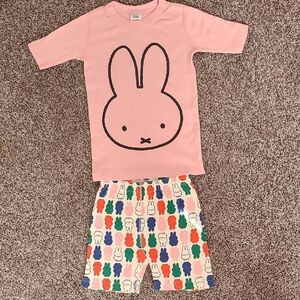 Hanna Andersson Miffy Pink Bunny Kids Pajamas
